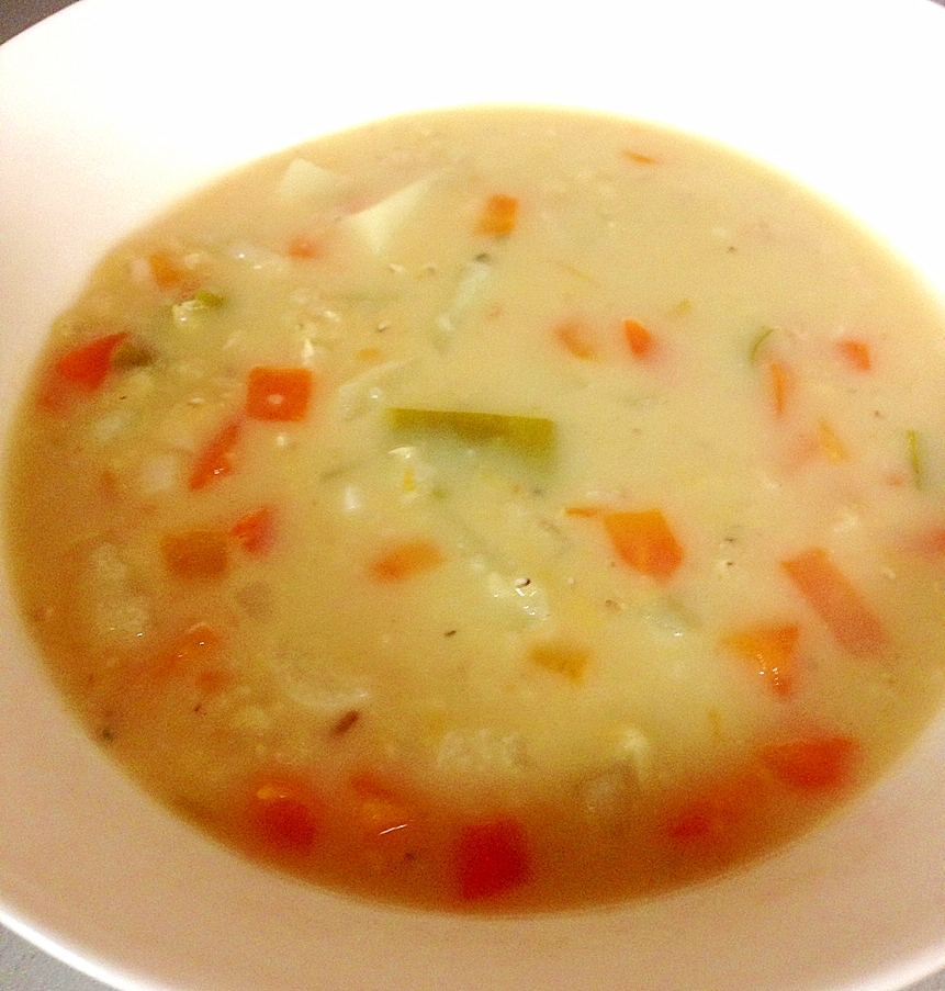 レンズ豆のミルクスープ