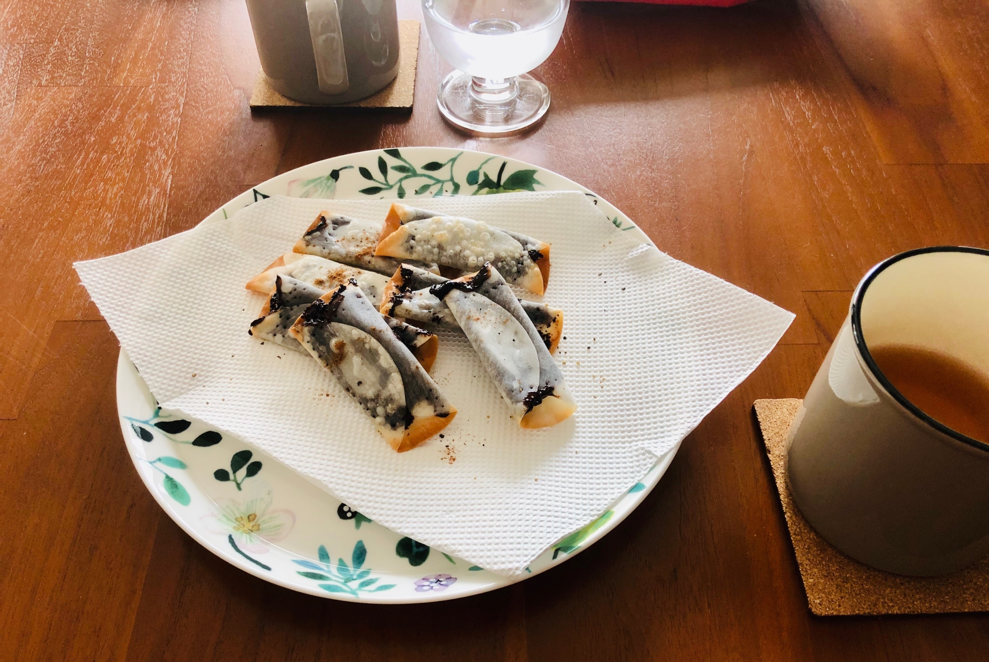 餃子の皮でチョコパイ