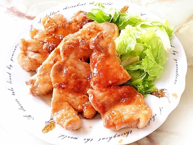 アレンジ!豚ロースの生姜焼き風トンテキ♪