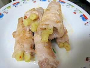 じゃがりこで☆おいしい豚肉のポテト巻♪