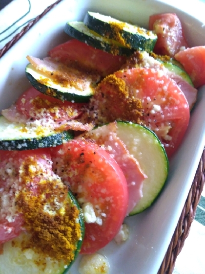 カレー風味であっという間に作れてズッキーニもトマトもとっても美味しかったです！また作ります〜！