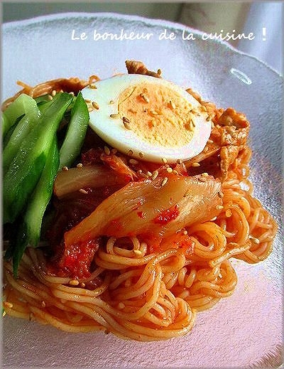 暑さも吹っ飛ぶ ムンチダレで本格韓国のビビン麺 レシピ 作り方 By はなまる子 楽天レシピ