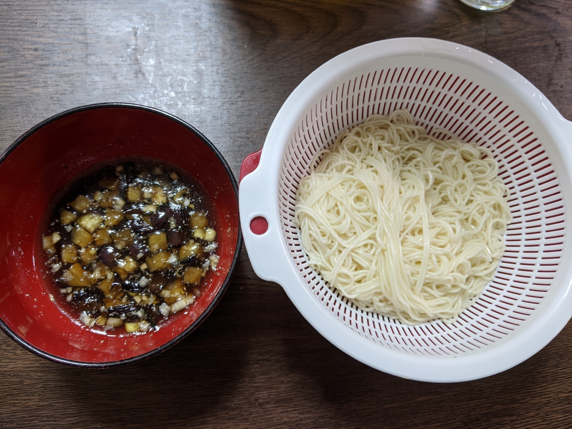 ナスびたし素麺