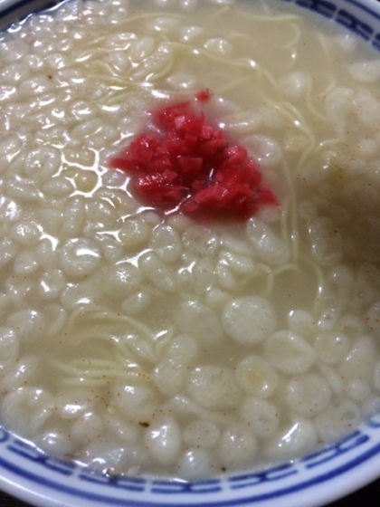 竹輪&天かすのラーメン♡