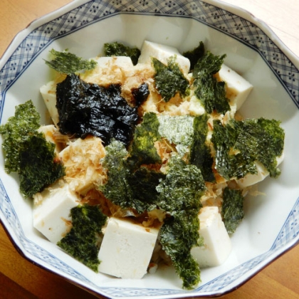 お豆腐と昆布の佃煮 de 簡単どんぶり