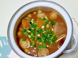 寒気に！野菜たっぷり味噌うどん＋＋