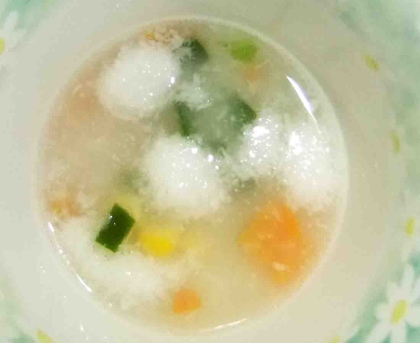 ヘルシーな感じで
とても元気なスープでした♡
ふわふわ山芋♬
美味しかったです(=^・^=)
ごちそうさま！