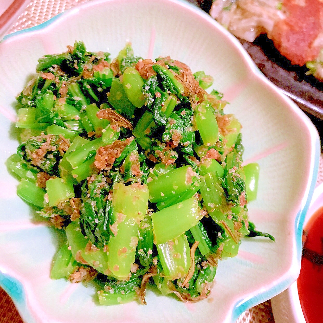 蕪菜とがごめ昆布の胡麻和え レシピ 作り方 By 嵯峨 恭也 楽天レシピ