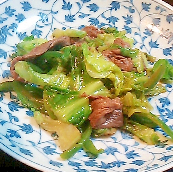 オイスターソースが美味しい肉野菜炒め