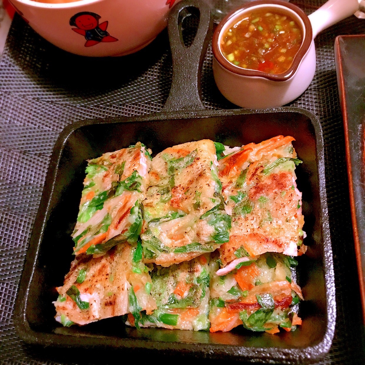 にらと根菜のパリッともっちりチヂミ