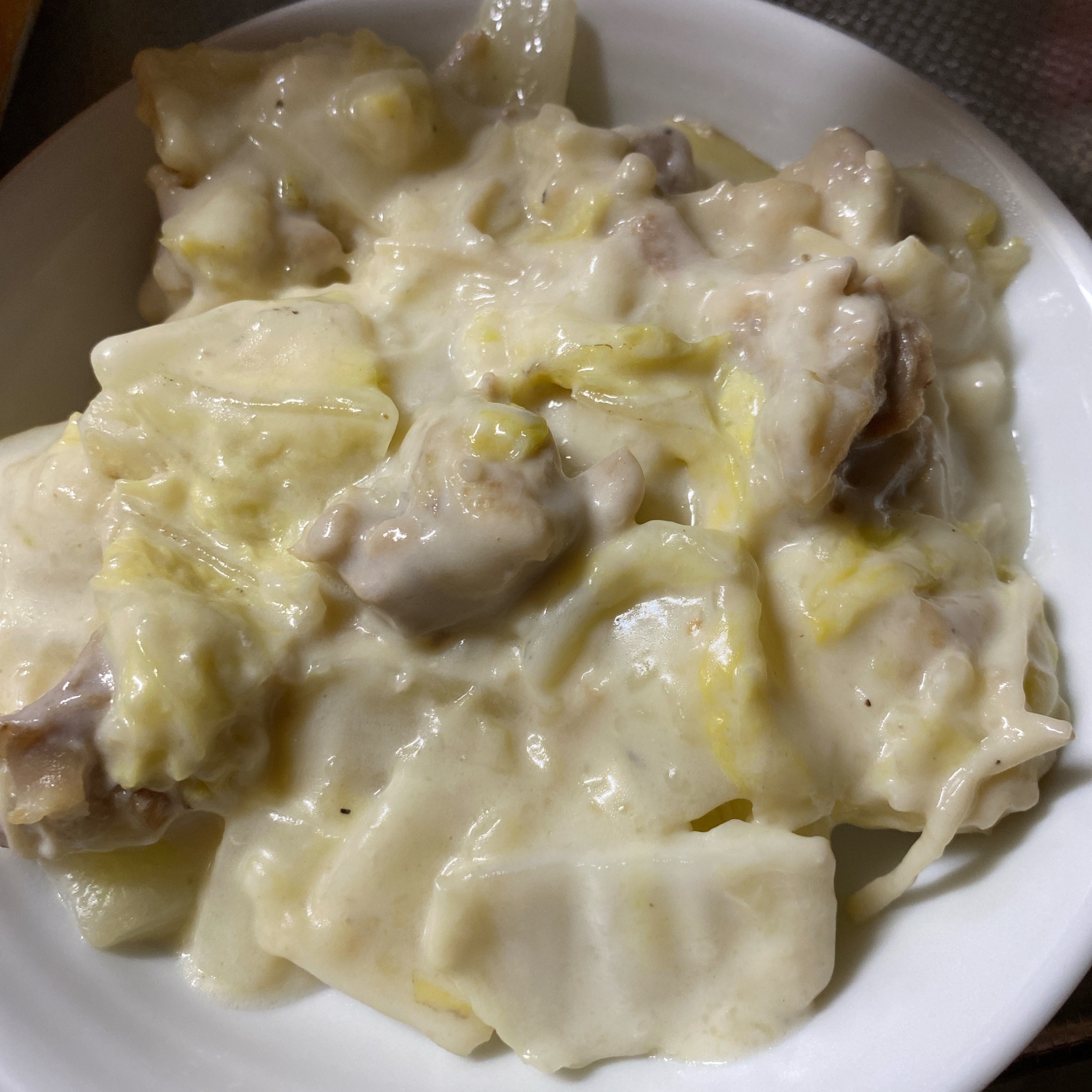 とろとろ白菜と鶏肉のミルク煮