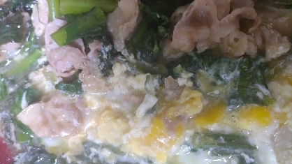小松菜と豚肉と卵炒め☆