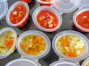 【離乳食】野菜スープ☆イッキに2種類