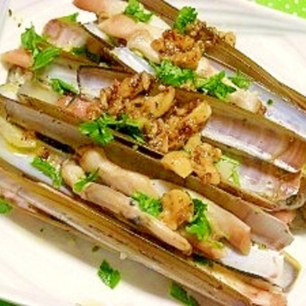 マテ貝のガーリックワイン蒸し レシピ 作り方 By ブルーボリジ 楽天レシピ マテ貝のガーリックワイン蒸し レシピ 作り方 By ブルーボリジ 楽天レシピ