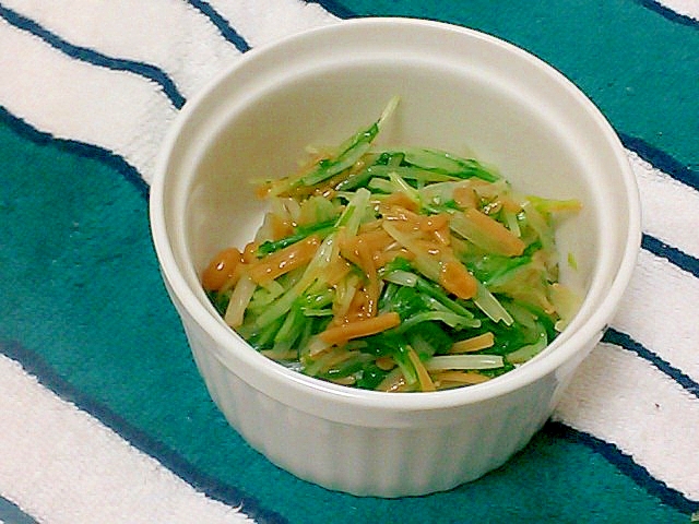 一番簡単♪失敗しない！水菜のなめたけ和え