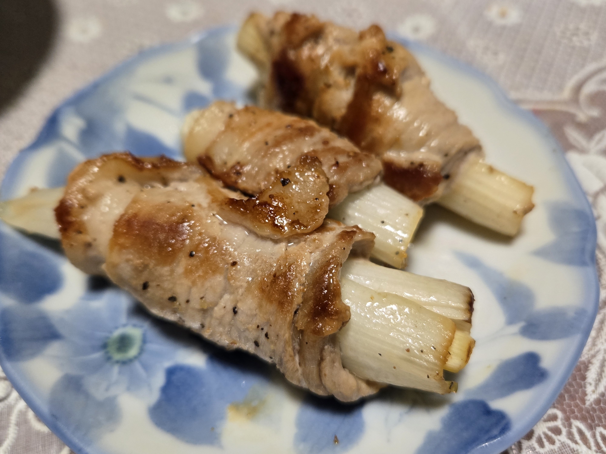 長ネギの豚肉巻き