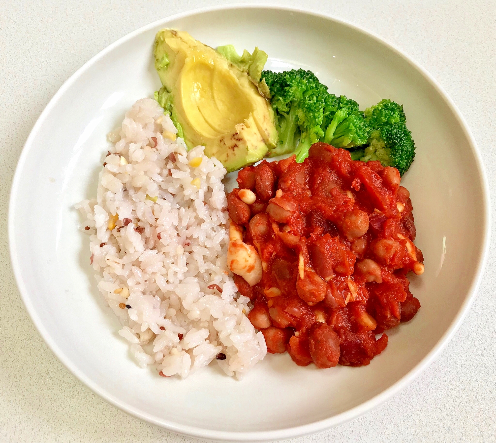 （豆）キノコと豆のトマト煮