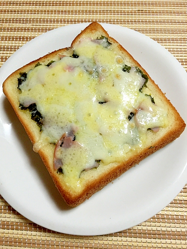 韓国海苔とハム・チーズのトースト♪