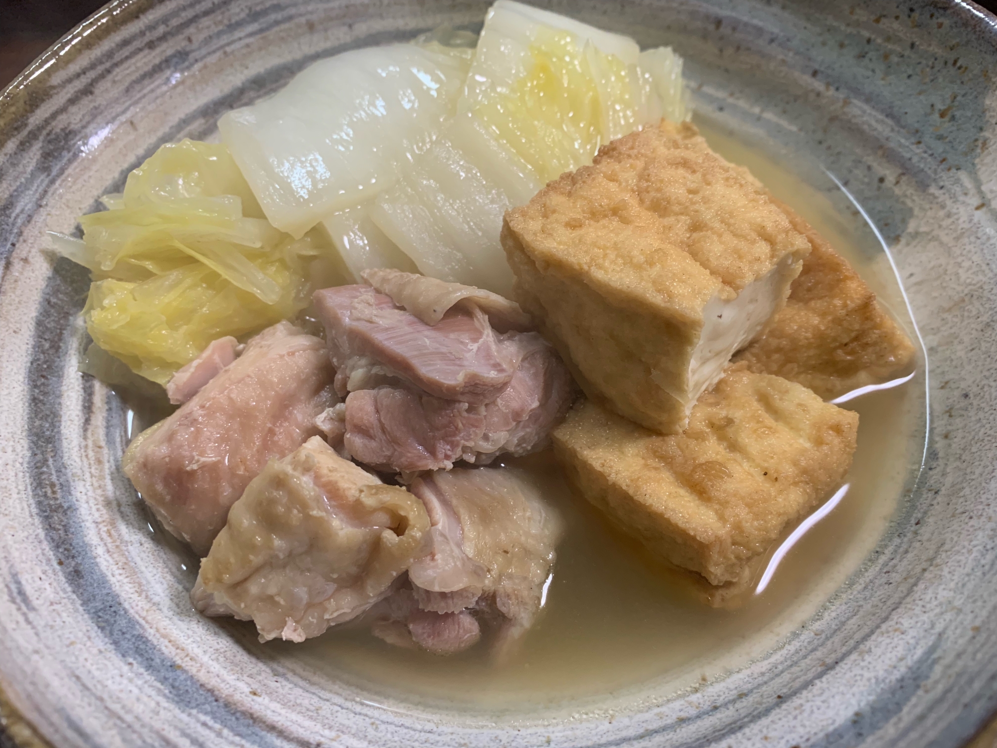 厚揚げと鶏もも肉のあっさり煮