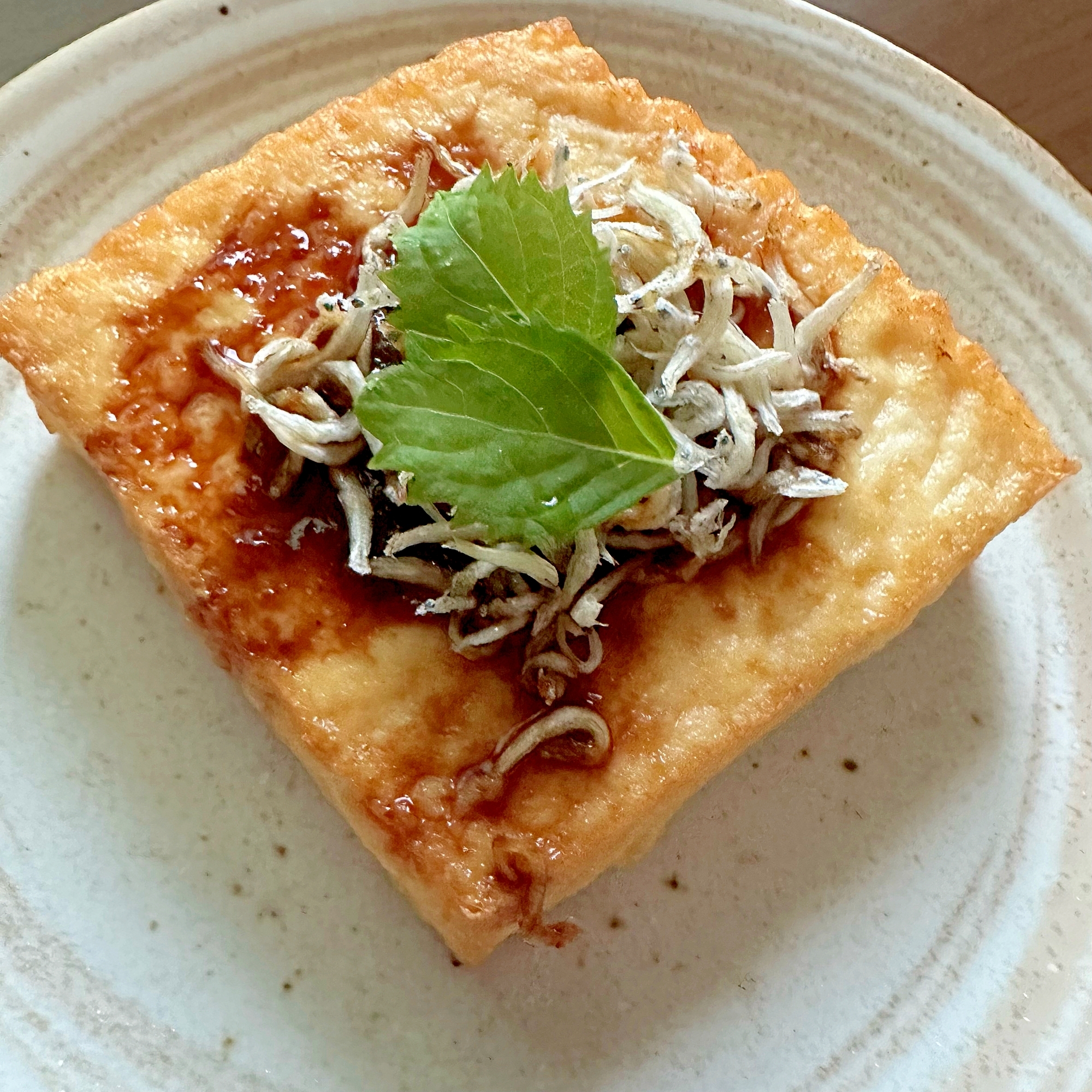 厚揚げのガーリックちりめん✲*｡