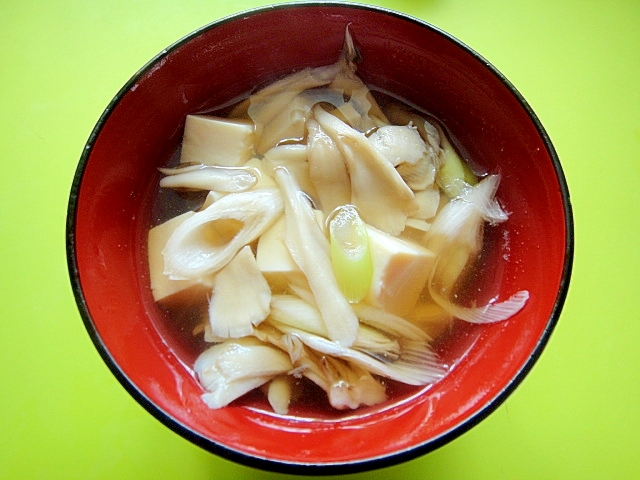 豆腐と舞茸長ネギの和風スープ