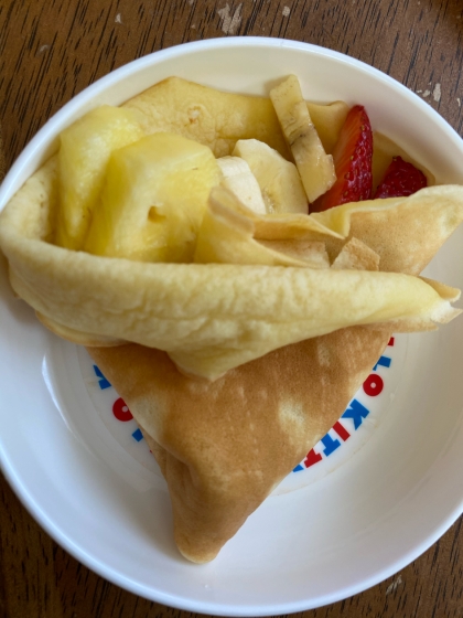 ホットケーキミックスでモチモチクレープ生地