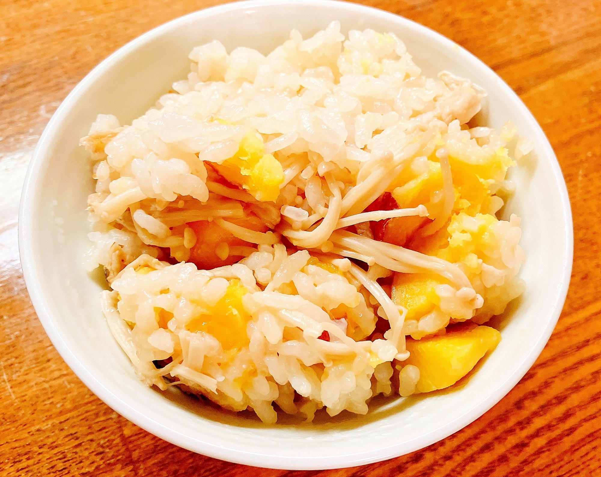 薩摩芋とえのきの炊き込みご飯
