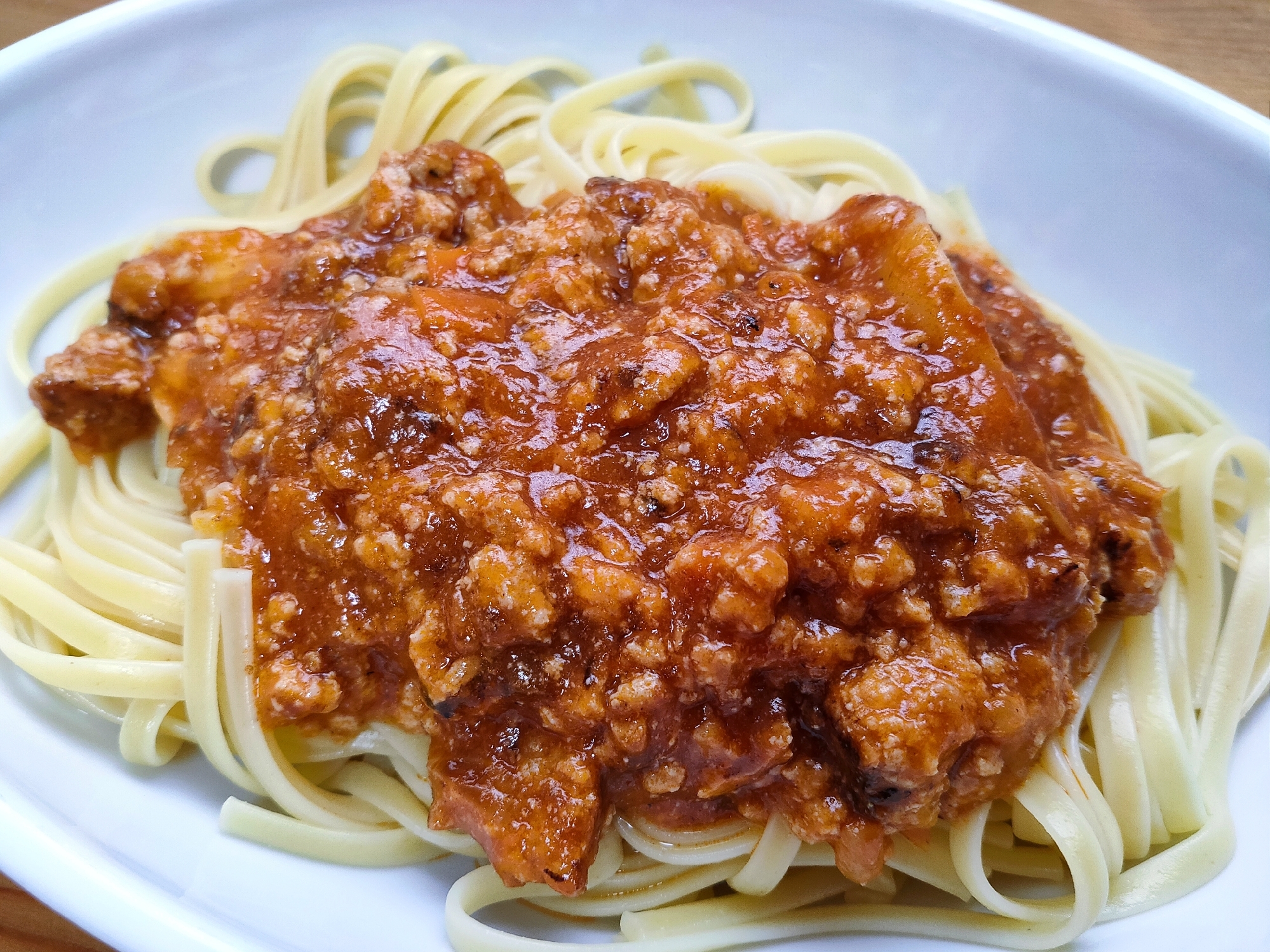 リメイク料理★ハンバーグでミートソーススパゲティ