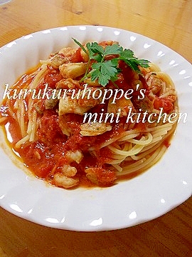 シーフードパスタ トマトソース レシピ 作り方 By クルクルほっぺ 楽天レシピ シーフードパスタ トマトソース レシピ 作り方 By クルクルほっぺ 楽天レシピ