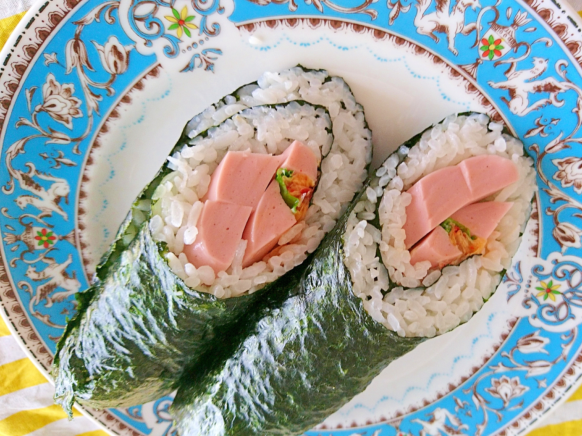 魚肉ソーセージのキムチ巻き