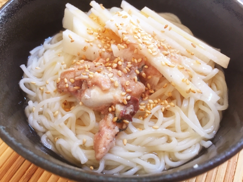 サバそうめん ナガイモ添え