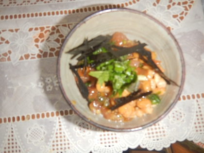 刺身の切れ端で☆　〆の「ネギトロ納豆丼」