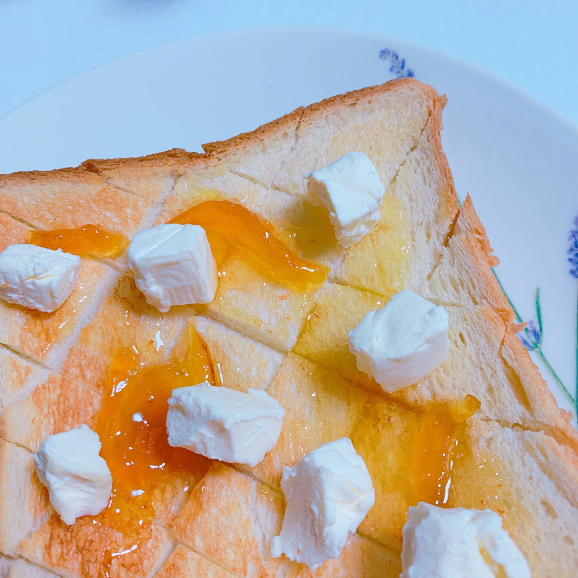 クリームチーズと柚子ジャム食パン