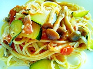 夏野菜のスパゲティ