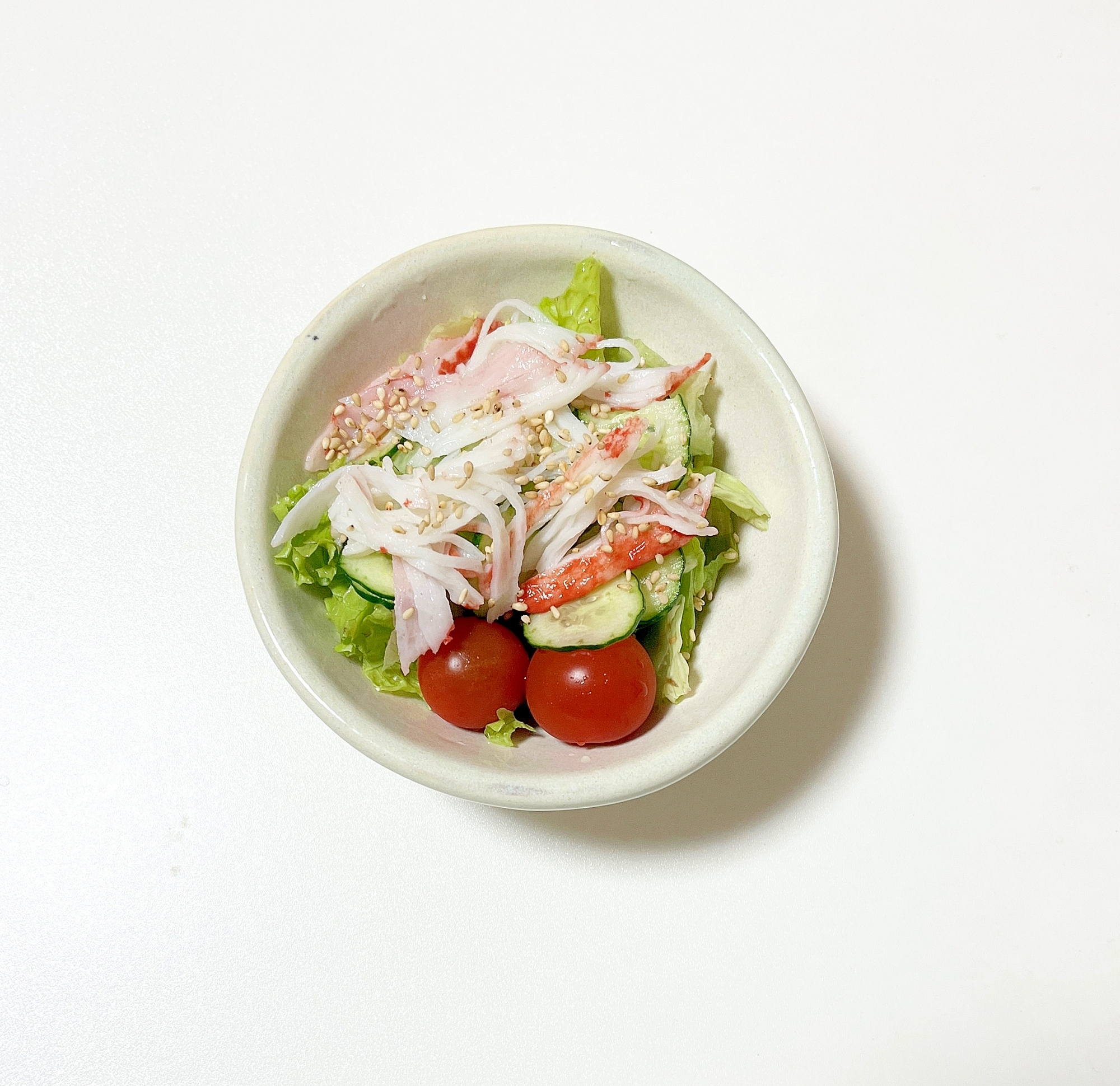 お手軽カニカマサラダ
