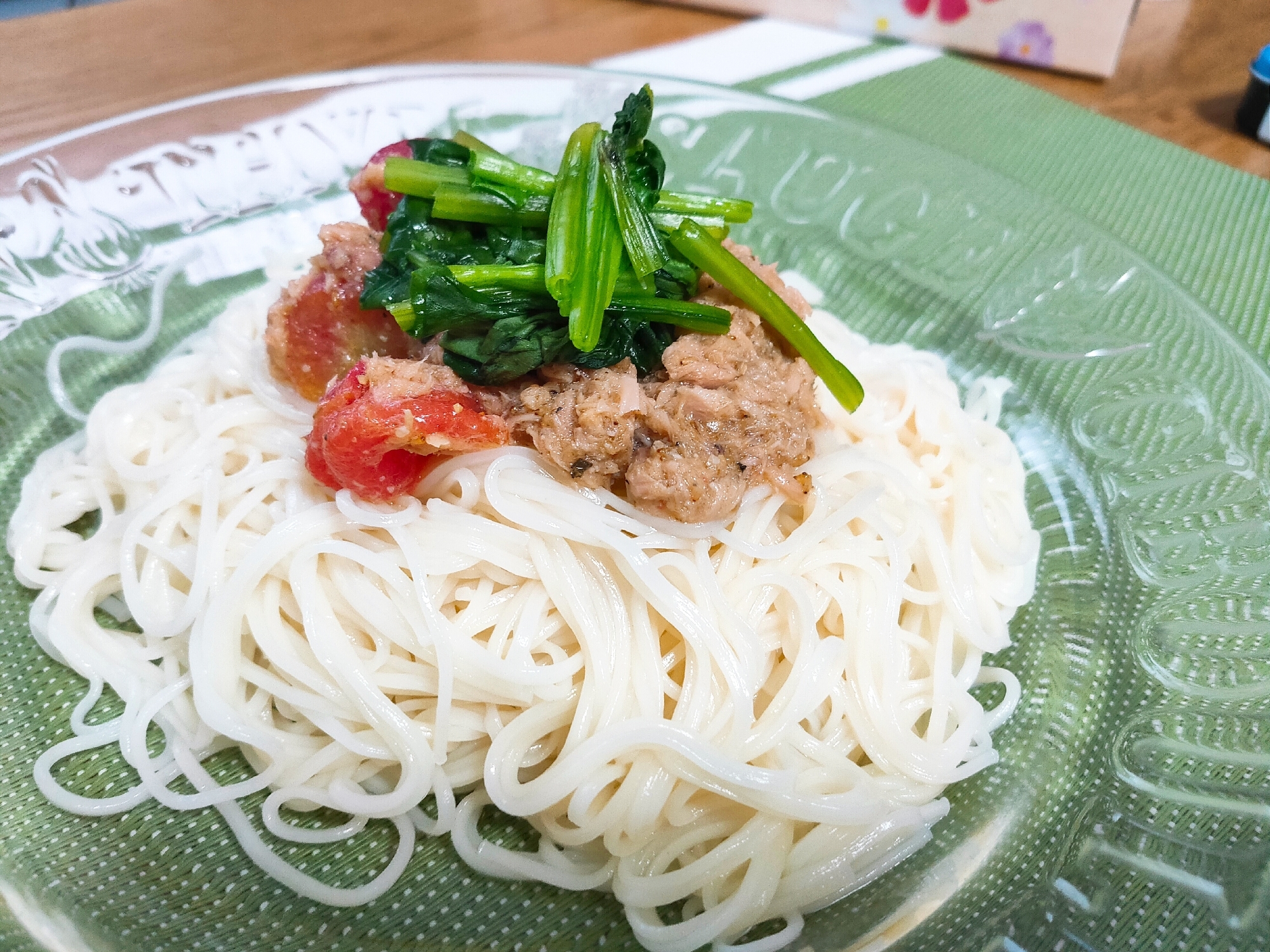 トマトとツナのそうめん