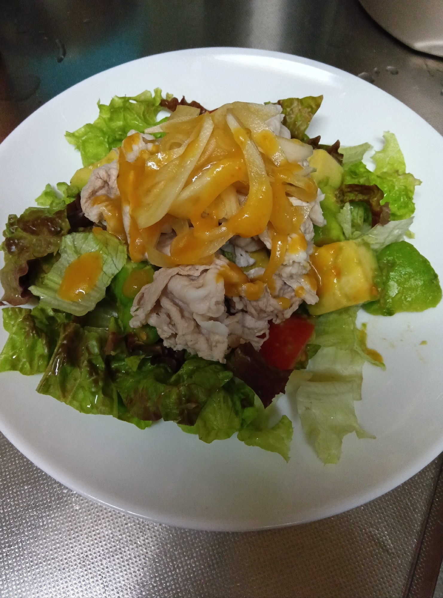 ニンジンドレッシングの冷しゃぶサラダ