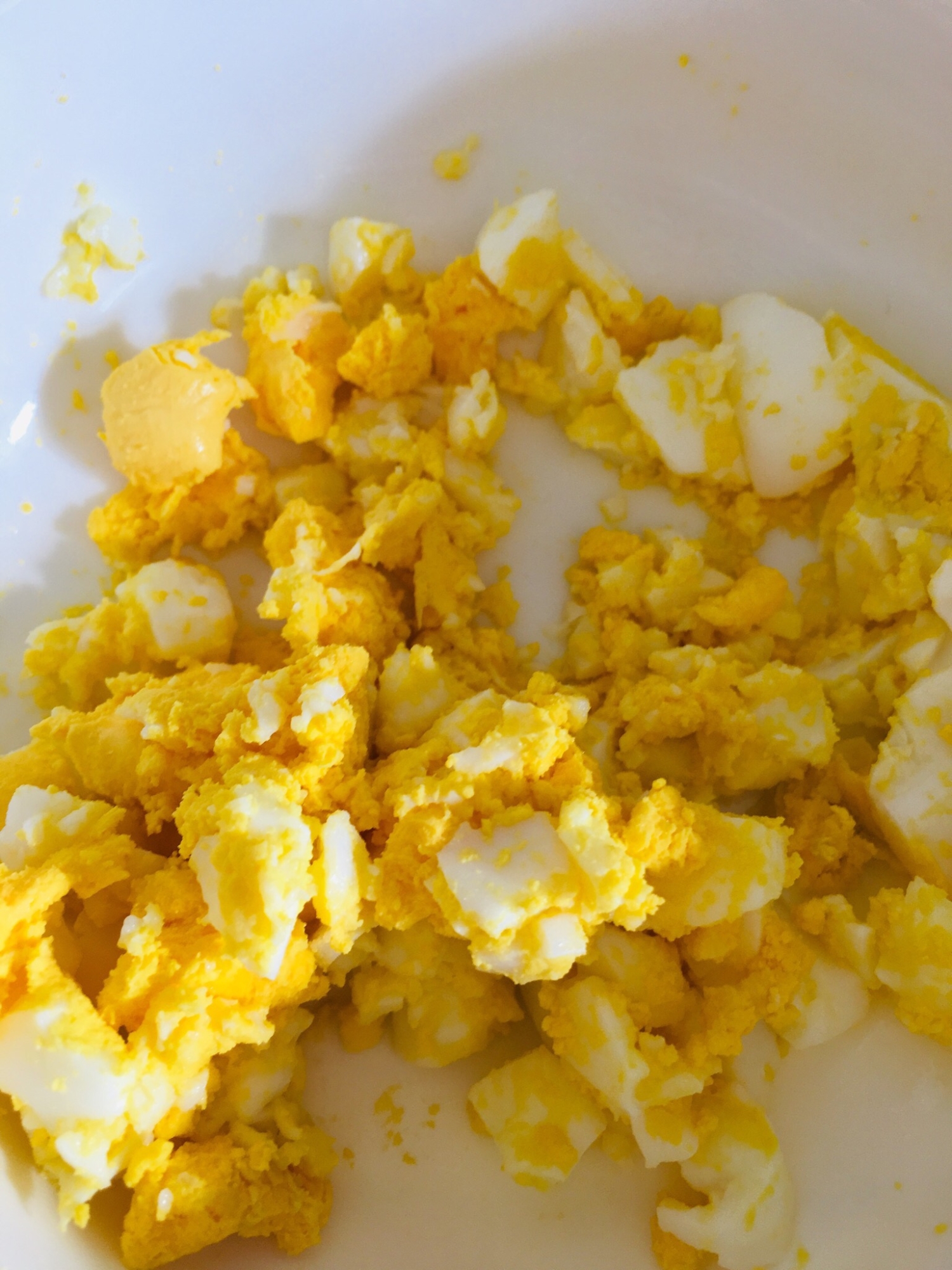 ⁑離乳食 カミカミ期⁑ゆで卵の刻み