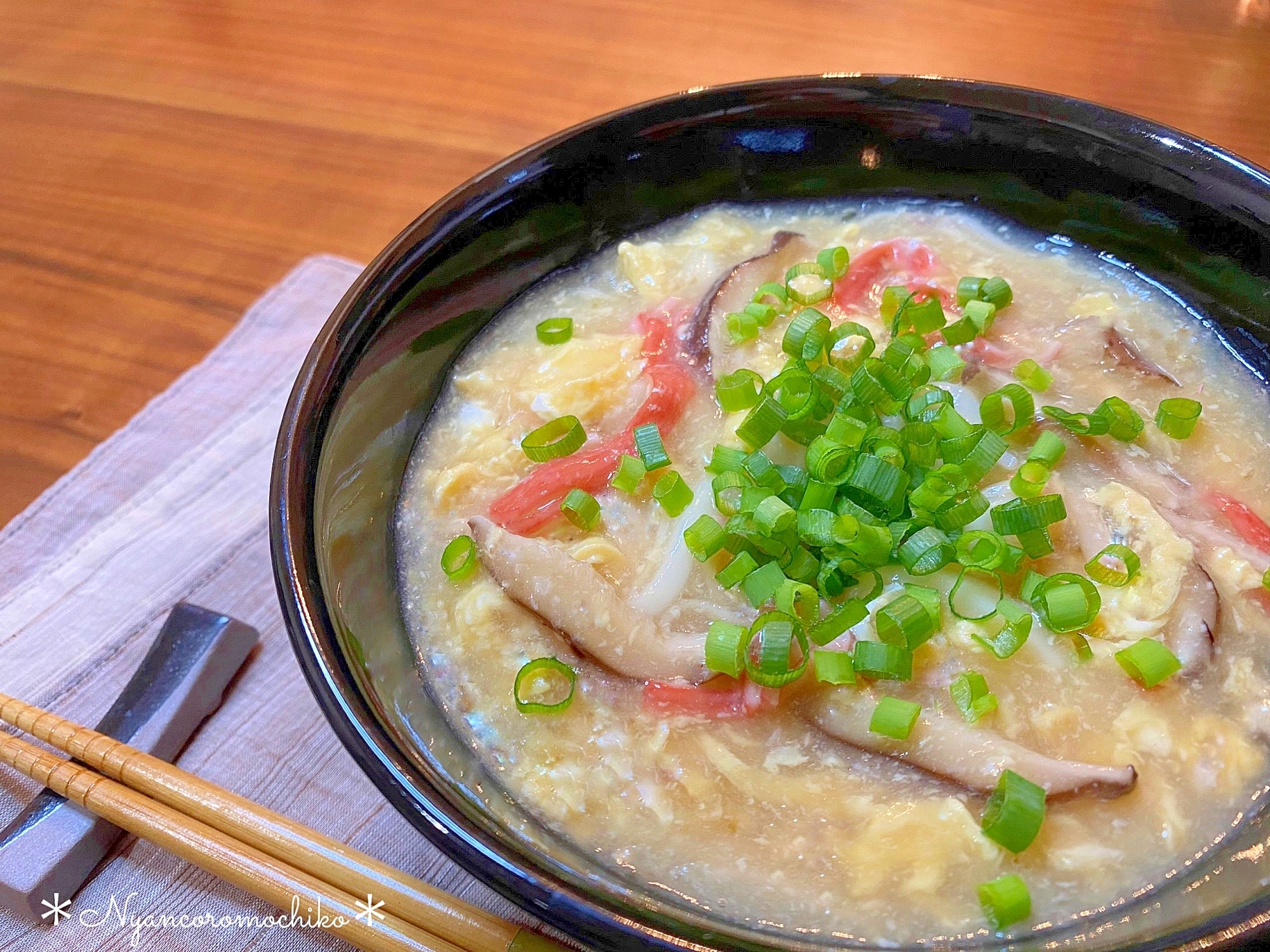 トロトロあったまる♡かに玉あんかけうどん