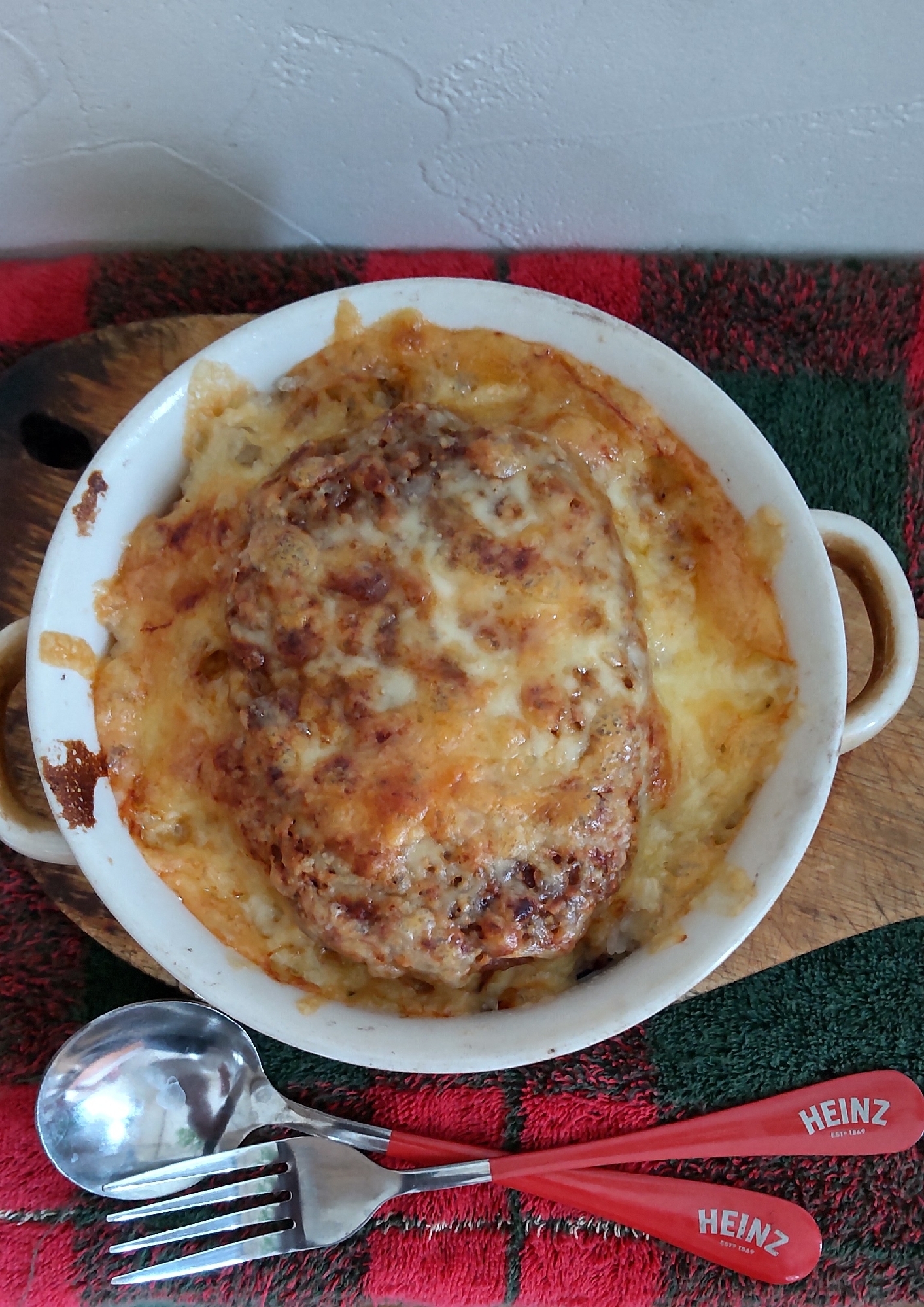 バターライスのチーズカレーハンバーグドリア♪