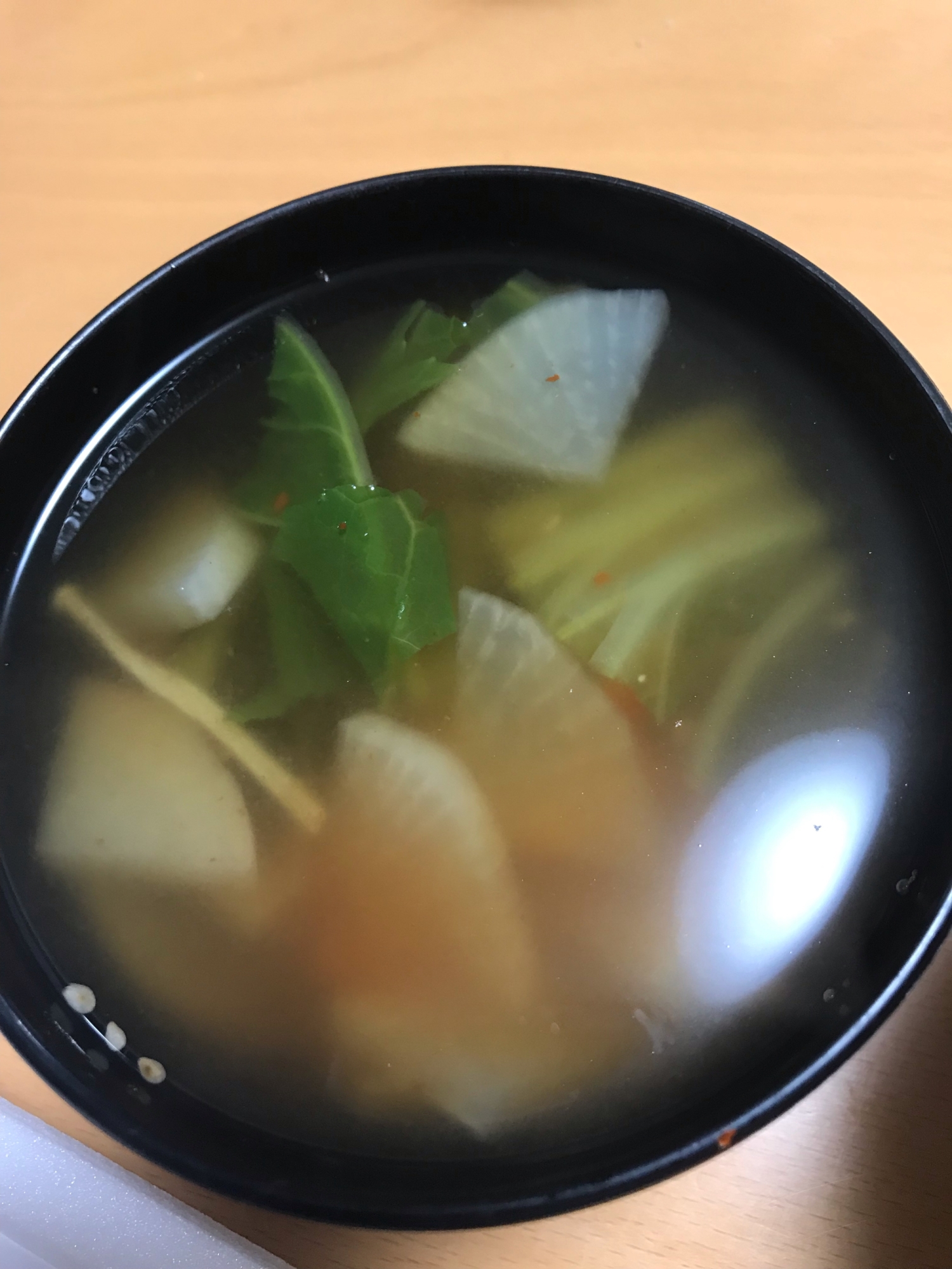 大根と白菜の豆板醤スープ