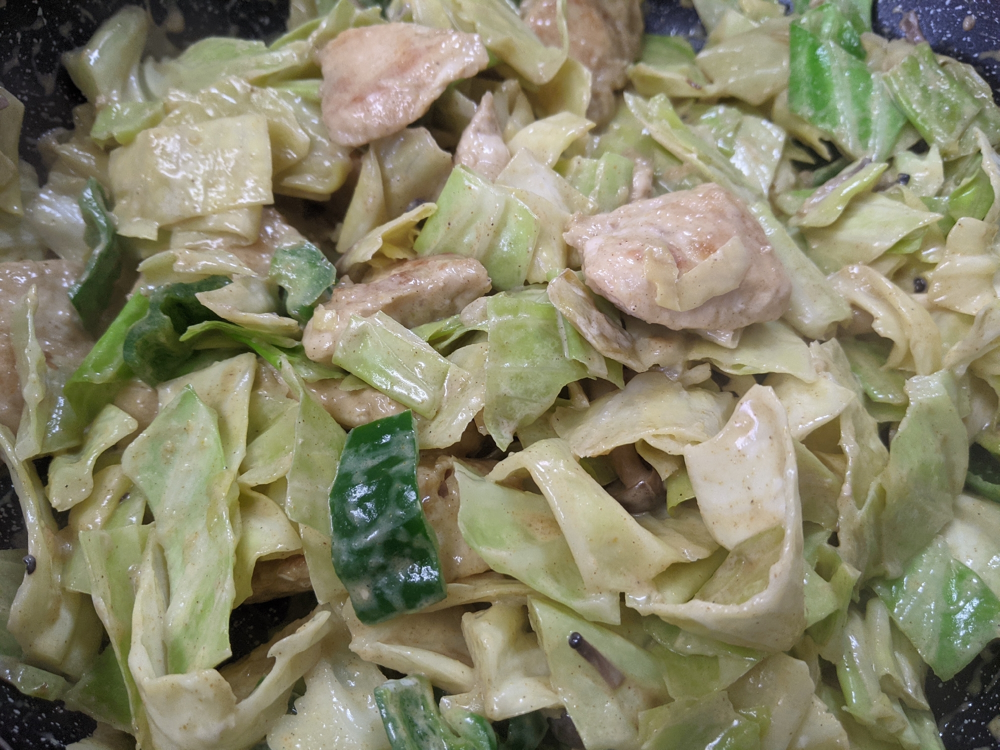 鶏むねキャベツピーマンしめじマヨカレー醤油炒め レシピ 作り方 By Chun 楽天レシピ 鶏むねキャベツピーマンしめじマヨカレー醤油炒め レシピ 作り方 By Chun 楽天レシピ