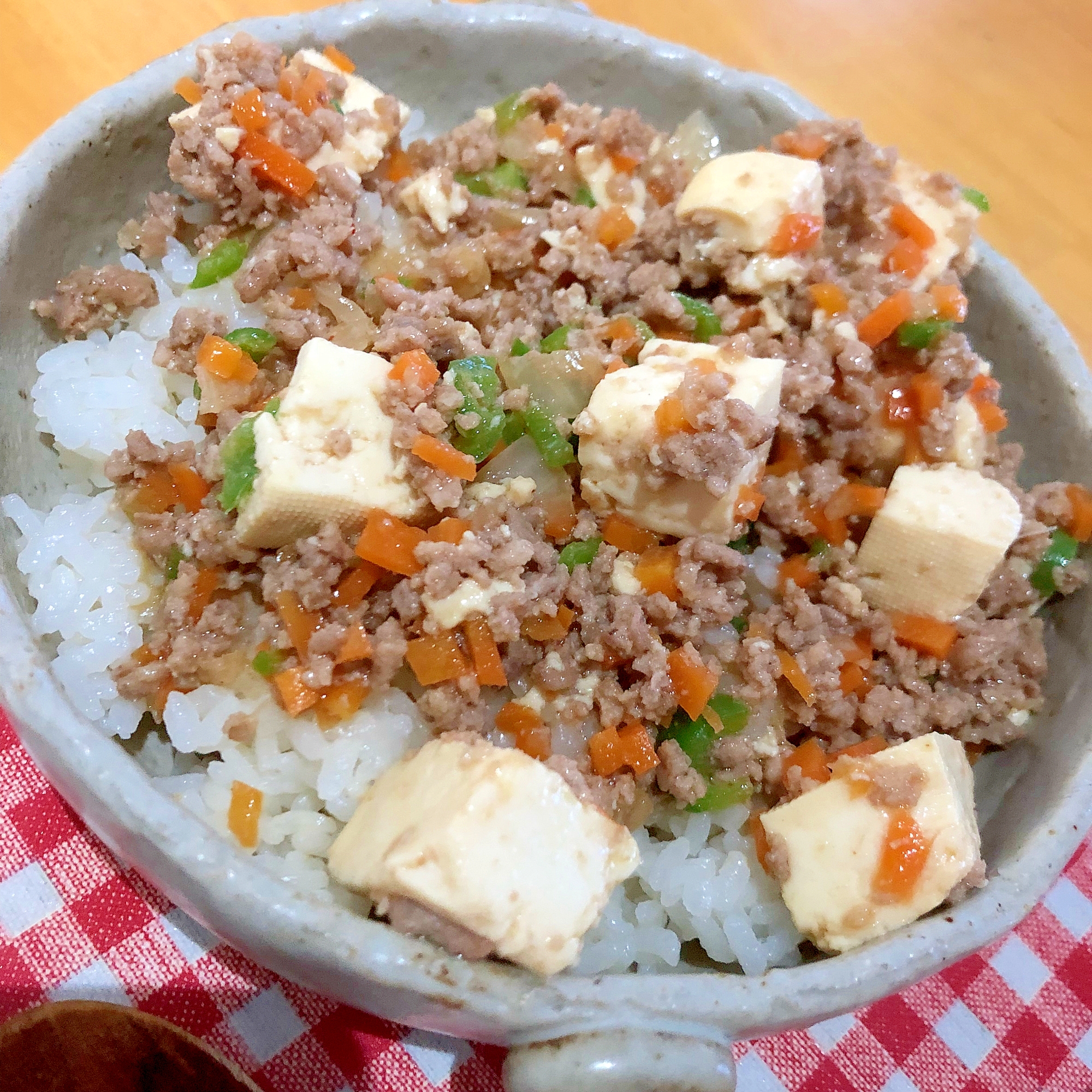 簡単！豆腐と野菜とひき肉炒め☆彡