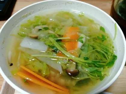 野菜たーっぷり！食べる和風スープ