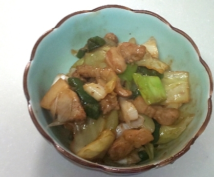 豚肉と中華野菜の甜麺醤炒め