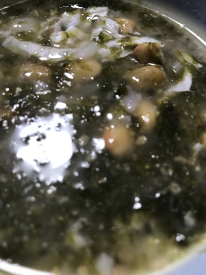 海苔と納豆の雑炊