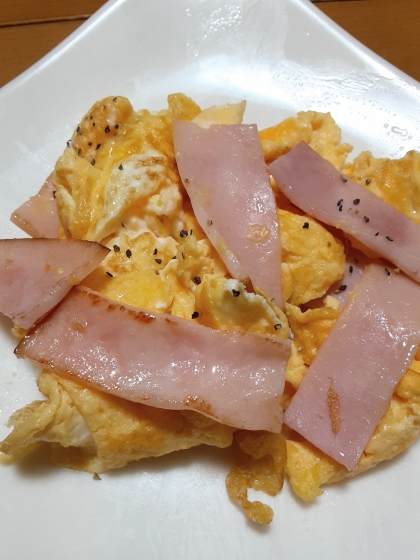 ハムと卵のマヨ炒め