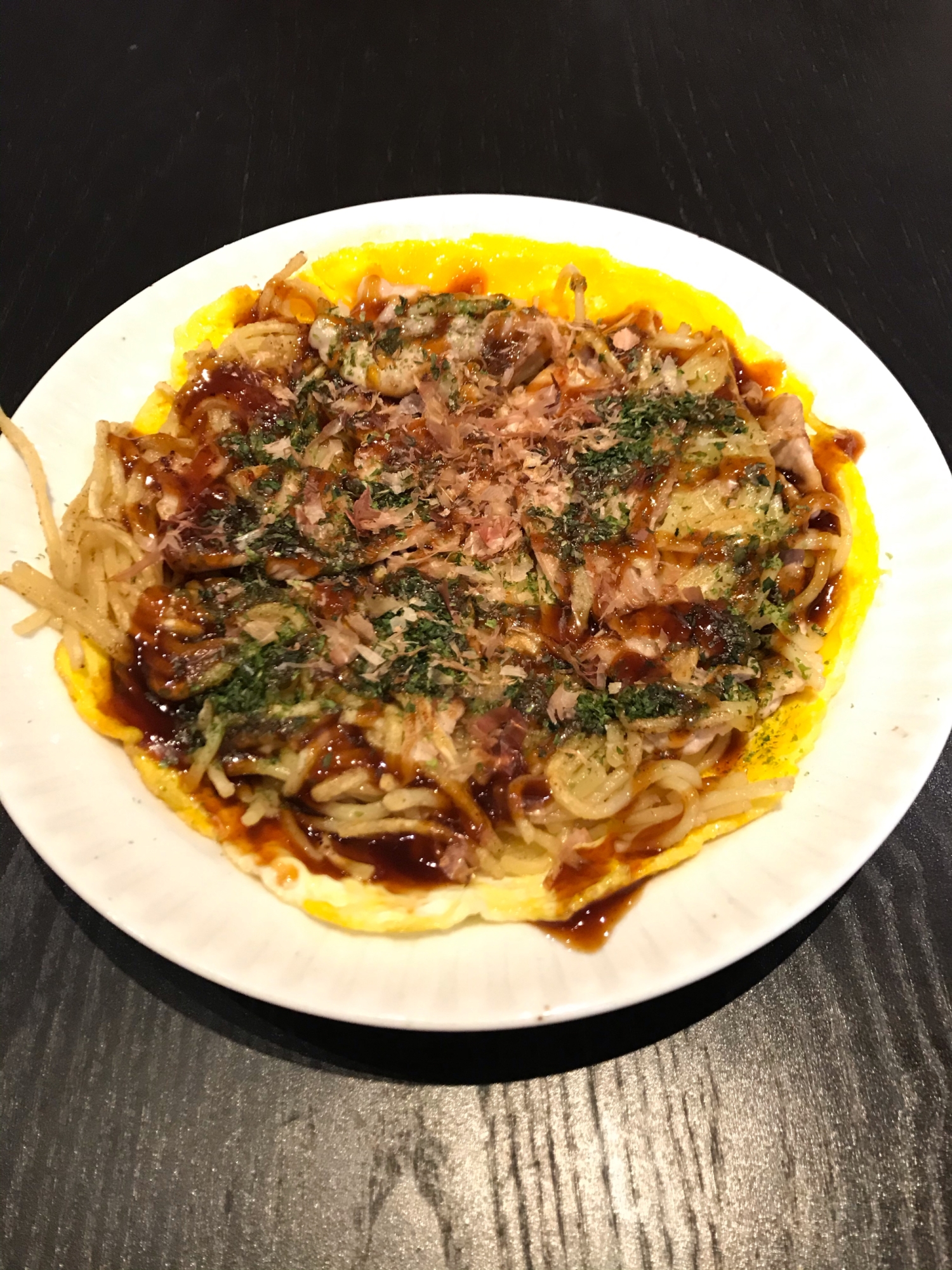 簡単！ちゃんぽん麺を使った広島焼き風レシピ