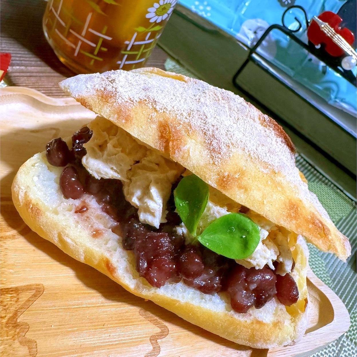 麦こがしdeあんチャバターサンド