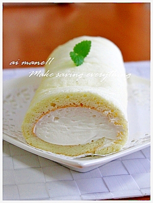 白いふんわふんわなロールケーキ レシピ 作り方 By Mane11 楽天レシピ